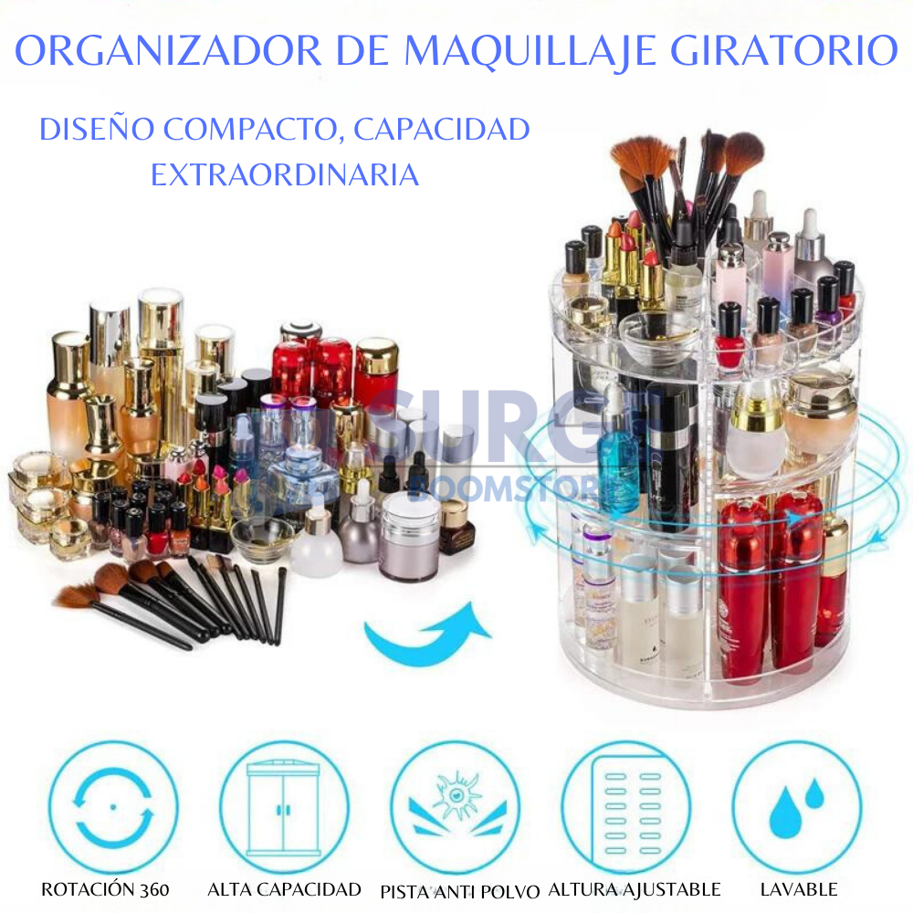 GLAMSPIN 360 ORGANIZERM™ -ORGANIZADOR DE MAQUILLAJE 360